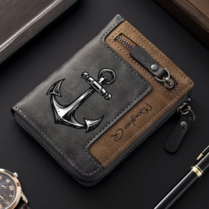 Men's Vintage Nautical Anchor Wallet