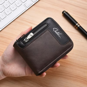 Men's Compact Chain Wallet Featuring Multiple Card Slots